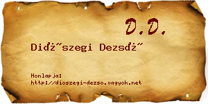 Diószegi Dezső névjegykártya