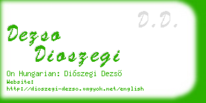 dezso dioszegi business card